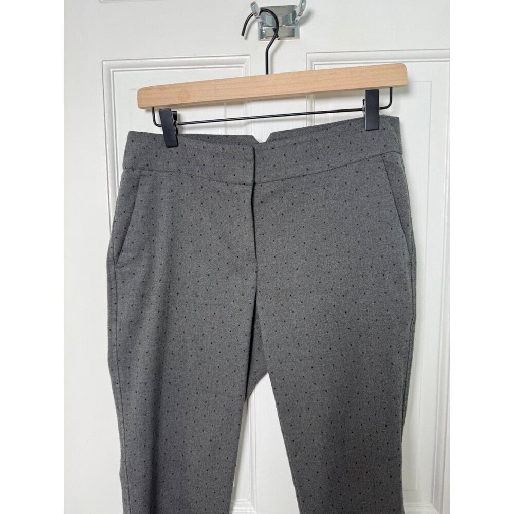 LOFT Petite Marisa Women's Grey with Black Dots Pant Size 4P - Picture 5 of 13